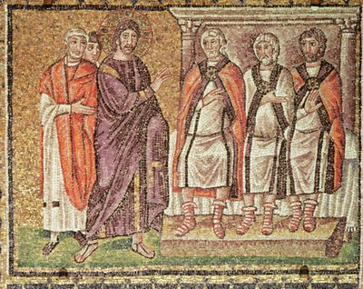 Jesus before Caiphus, Scenes from the Life of Christ by Byzantine School